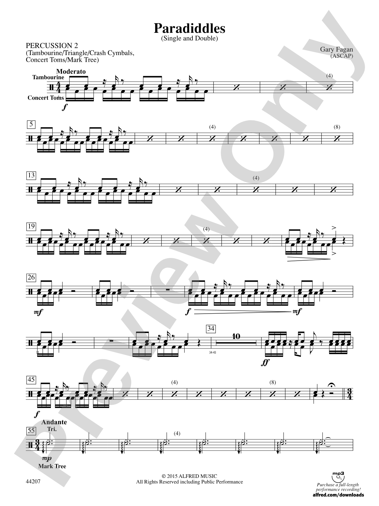 Paradiddles: 2nd Percussion