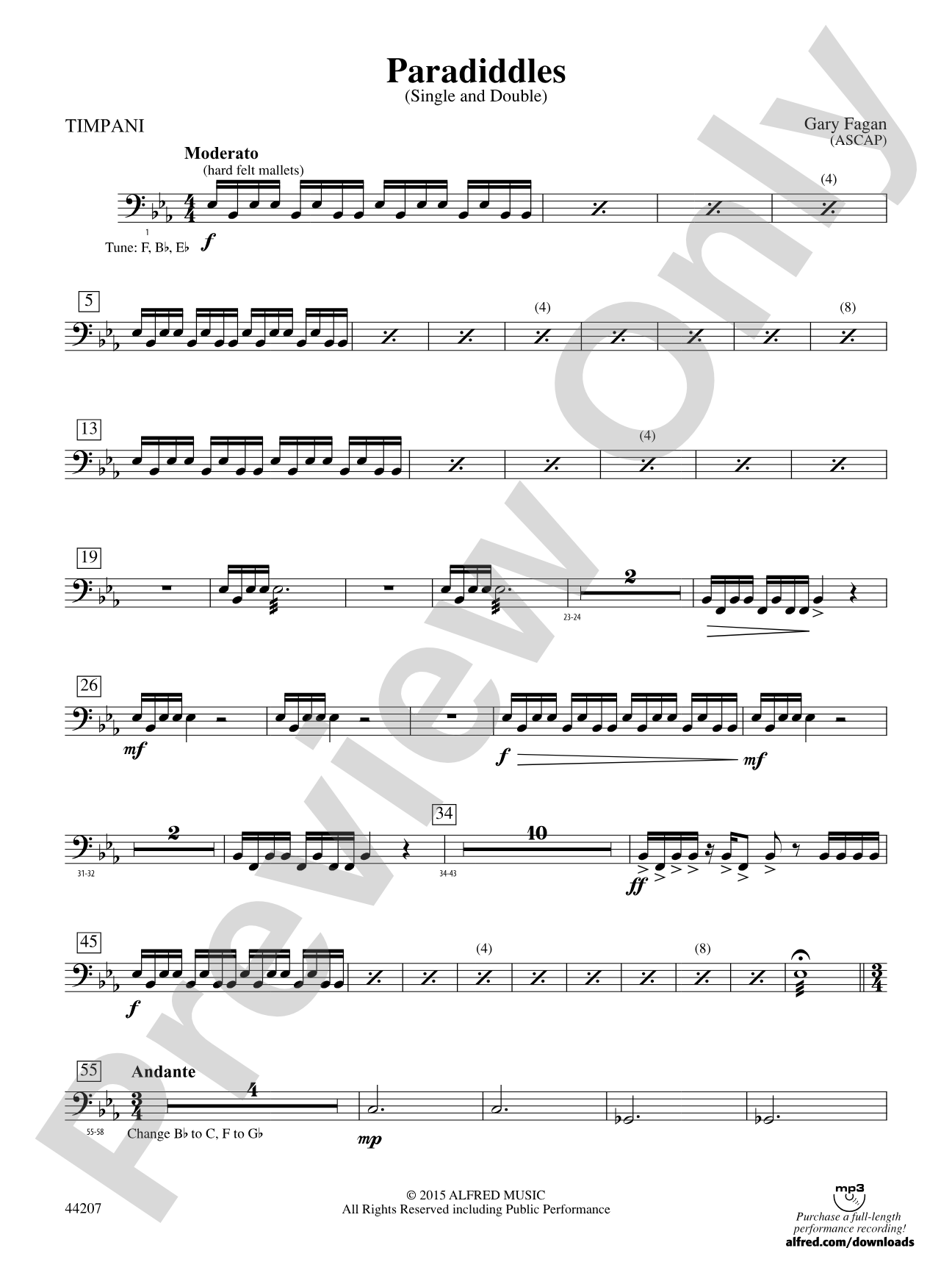 Paradiddles: Timpani