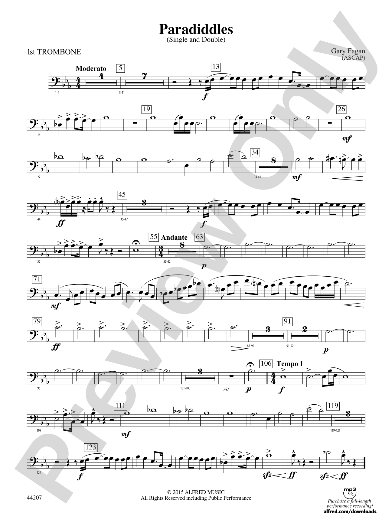 Paradiddles: 1st Trombone