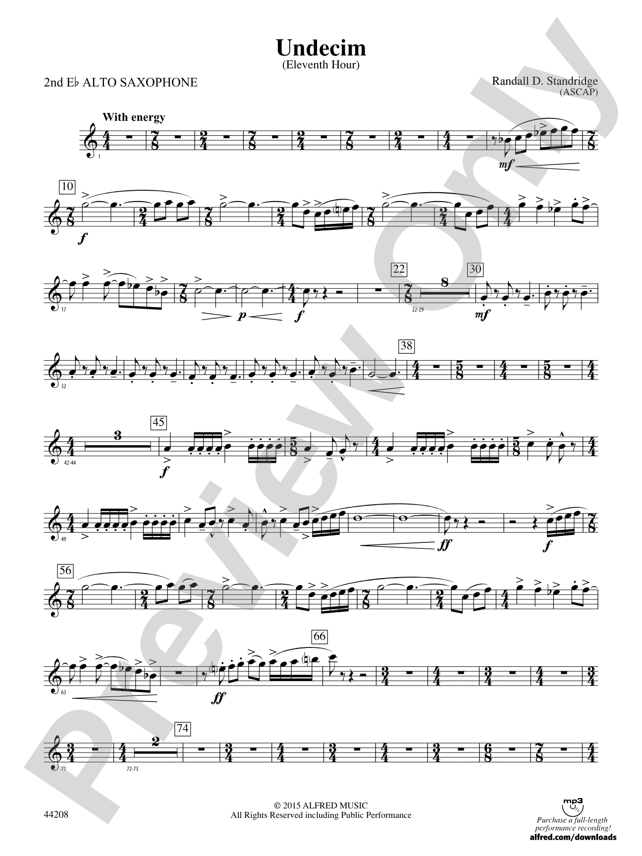 Undecim: 2nd E-flat Alto Saxophone
