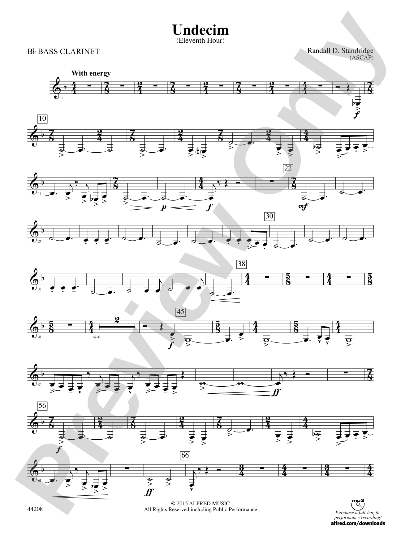 Undecim: B-flat Bass Clarinet