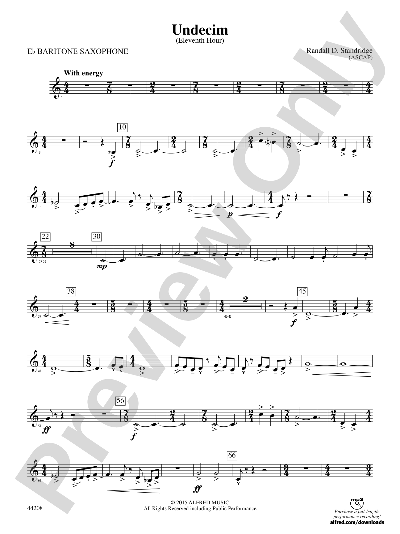 Undecim: E-flat Baritone Saxophone