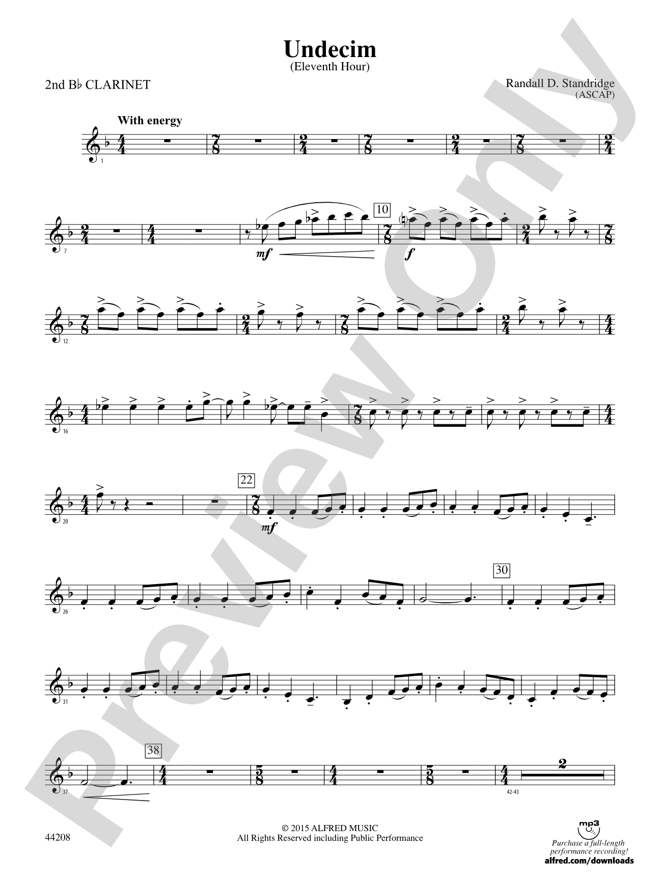 Undecim: 2nd B-flat Clarinet