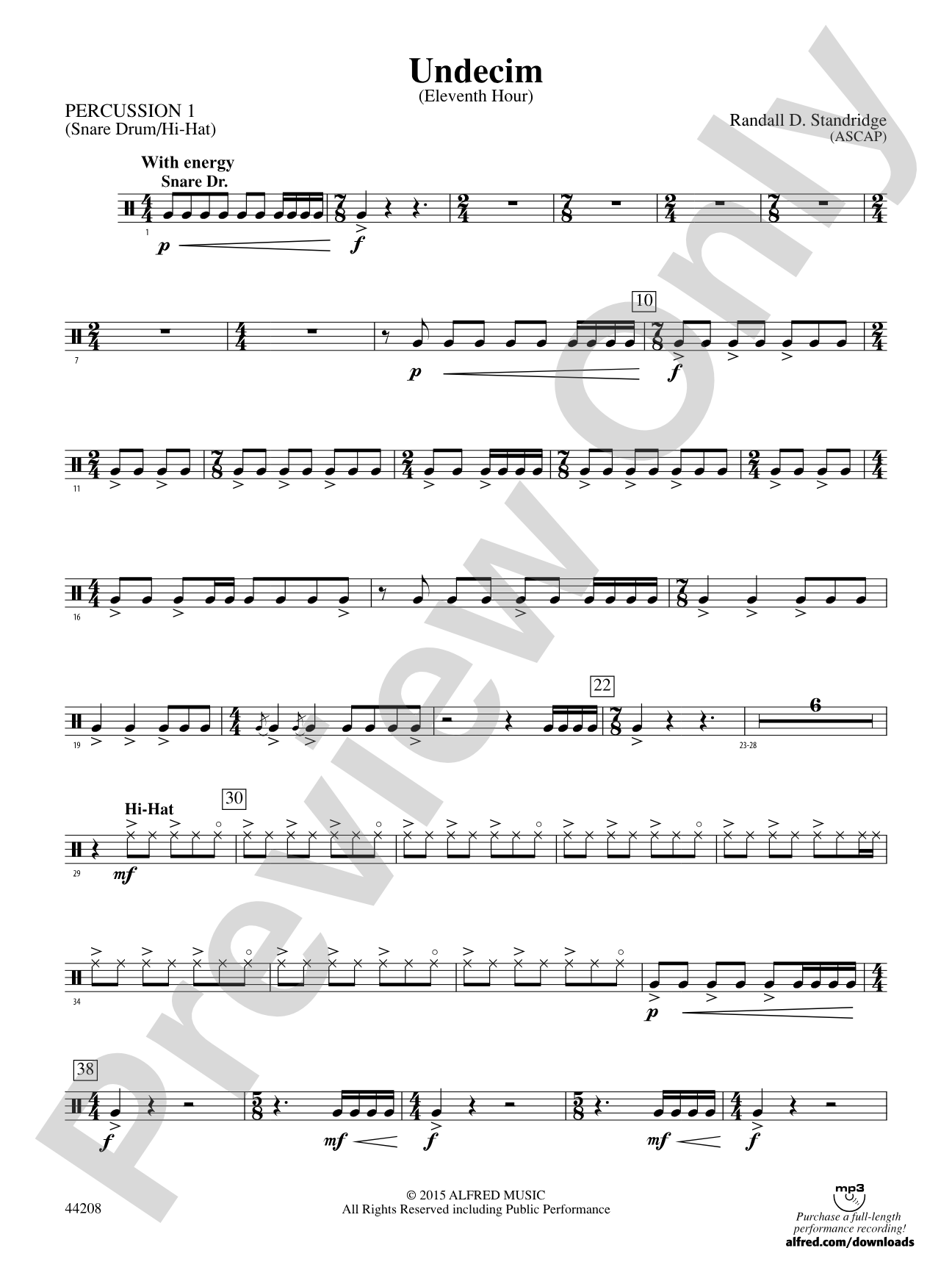 Undecim: 1st Percussion