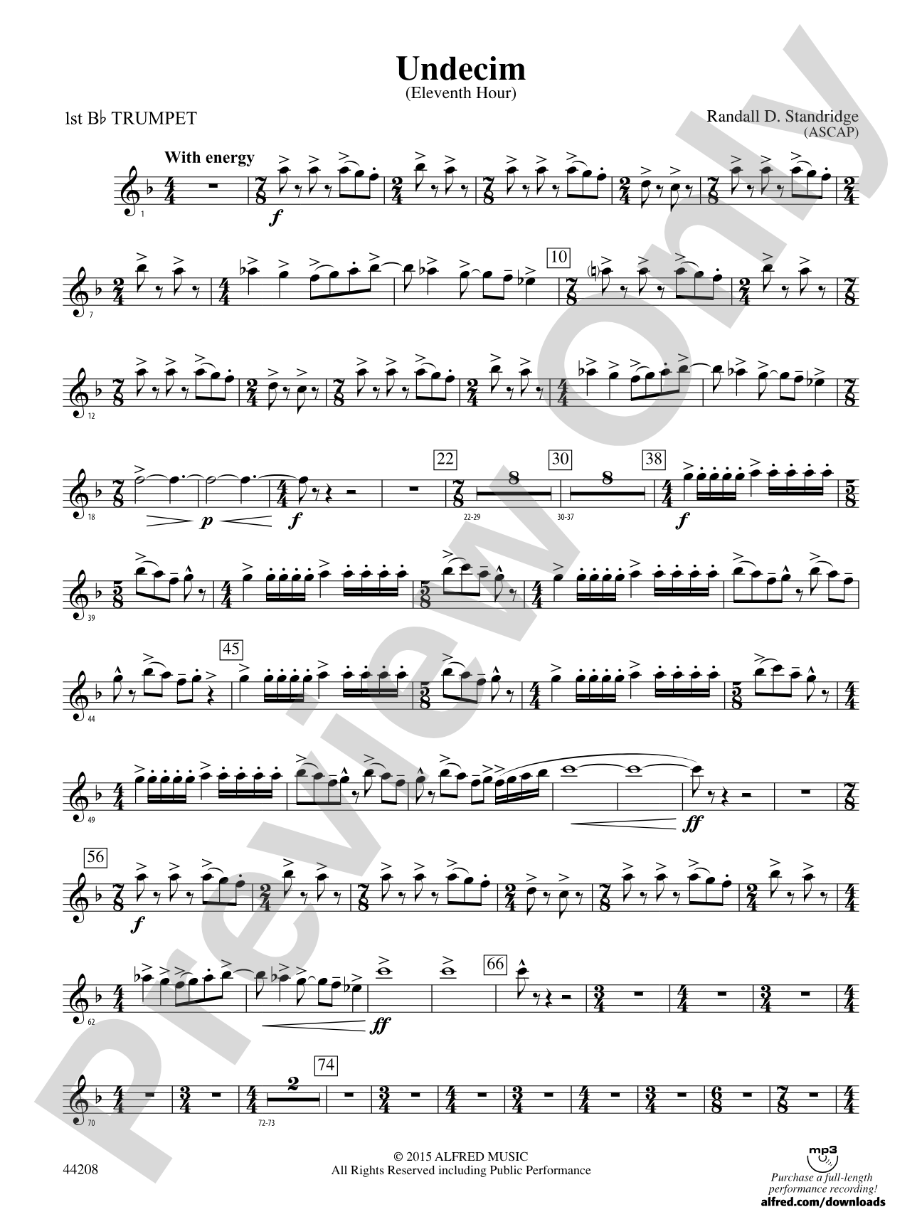 Undecim: 1st B-flat Trumpet