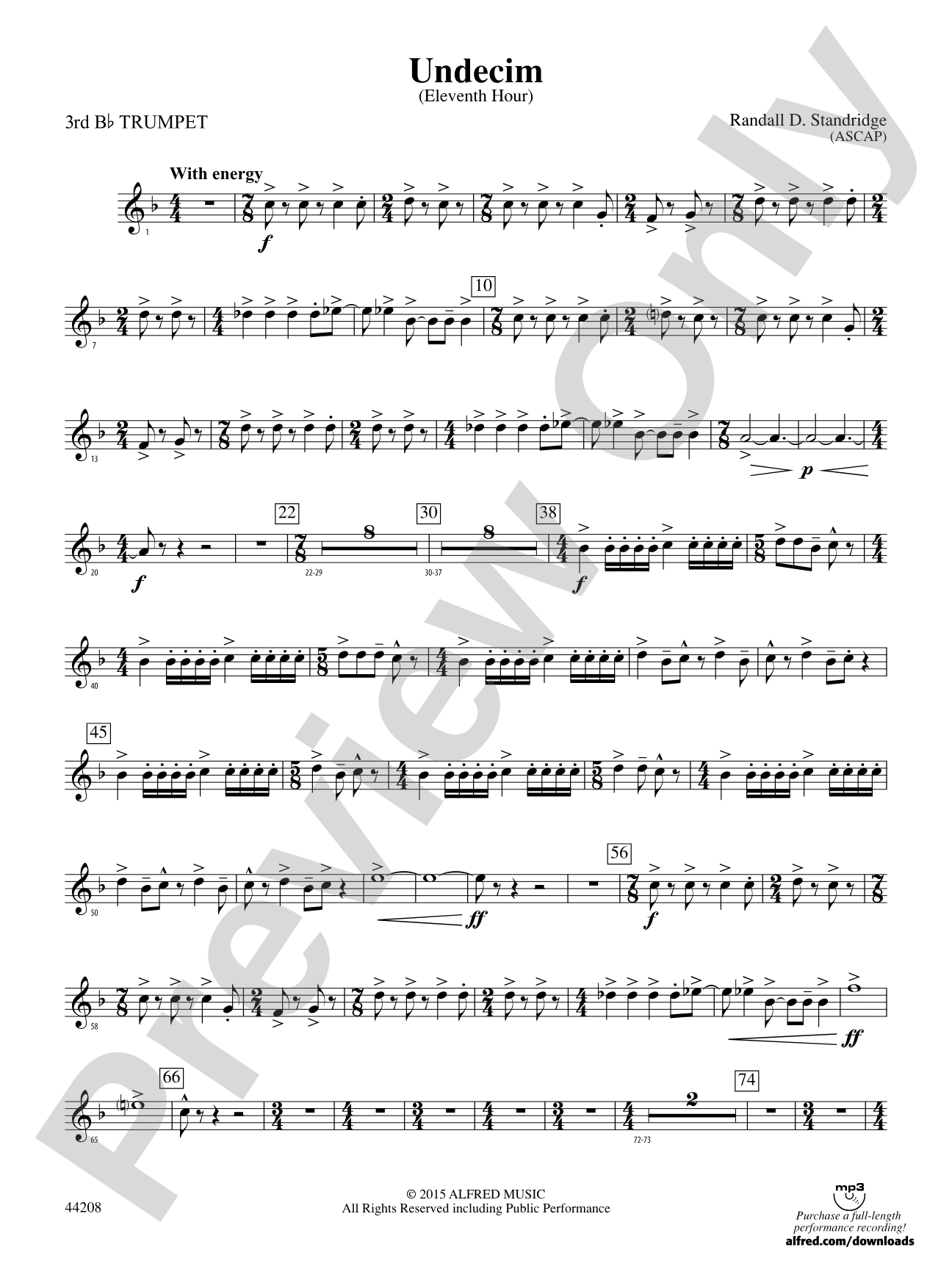 Undecim: 3rd B-flat Trumpet