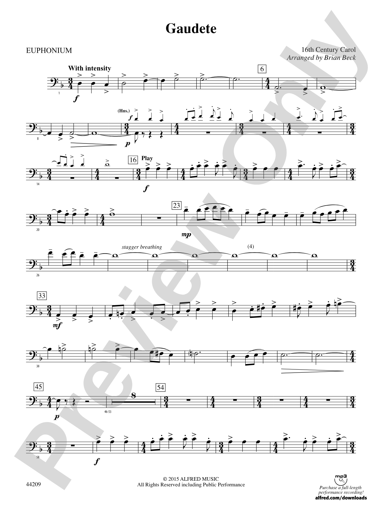 Gaudete: Baritone B.C.