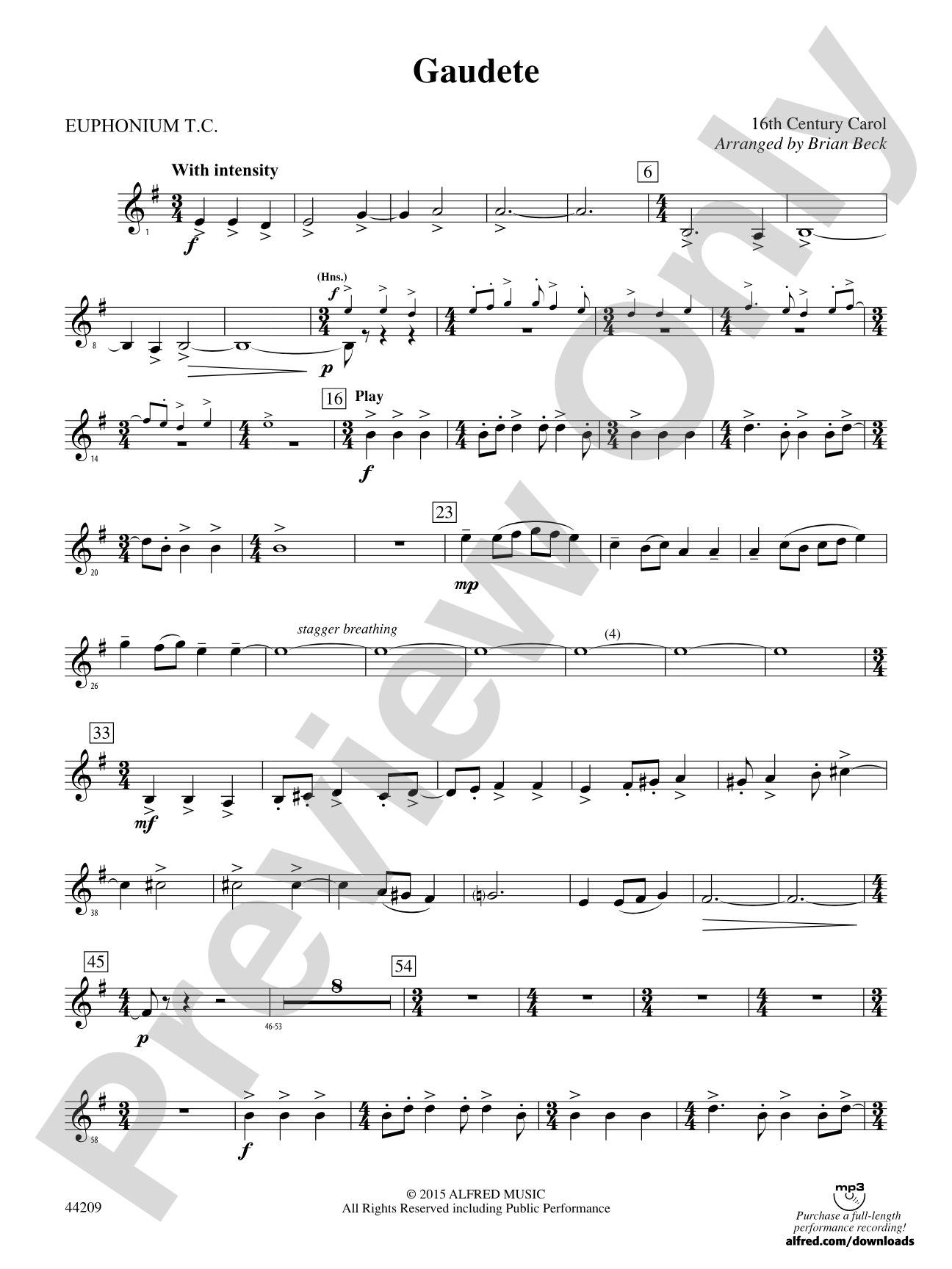 Gaudete: Baritone T.C.