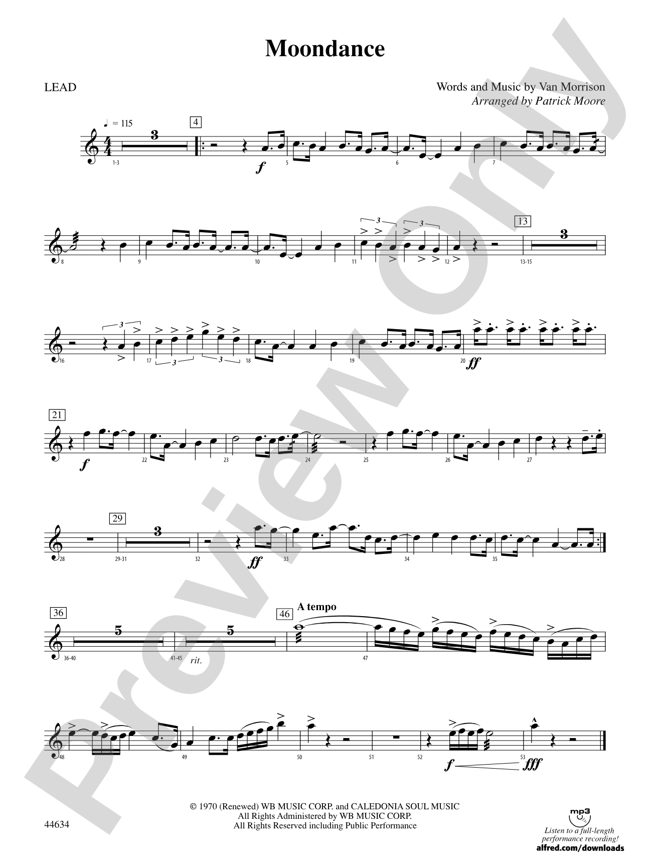 Moondance: 1st Percussion