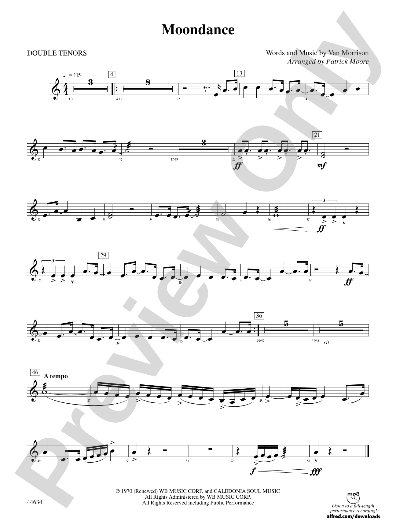 Moondance: 2nd Percussion