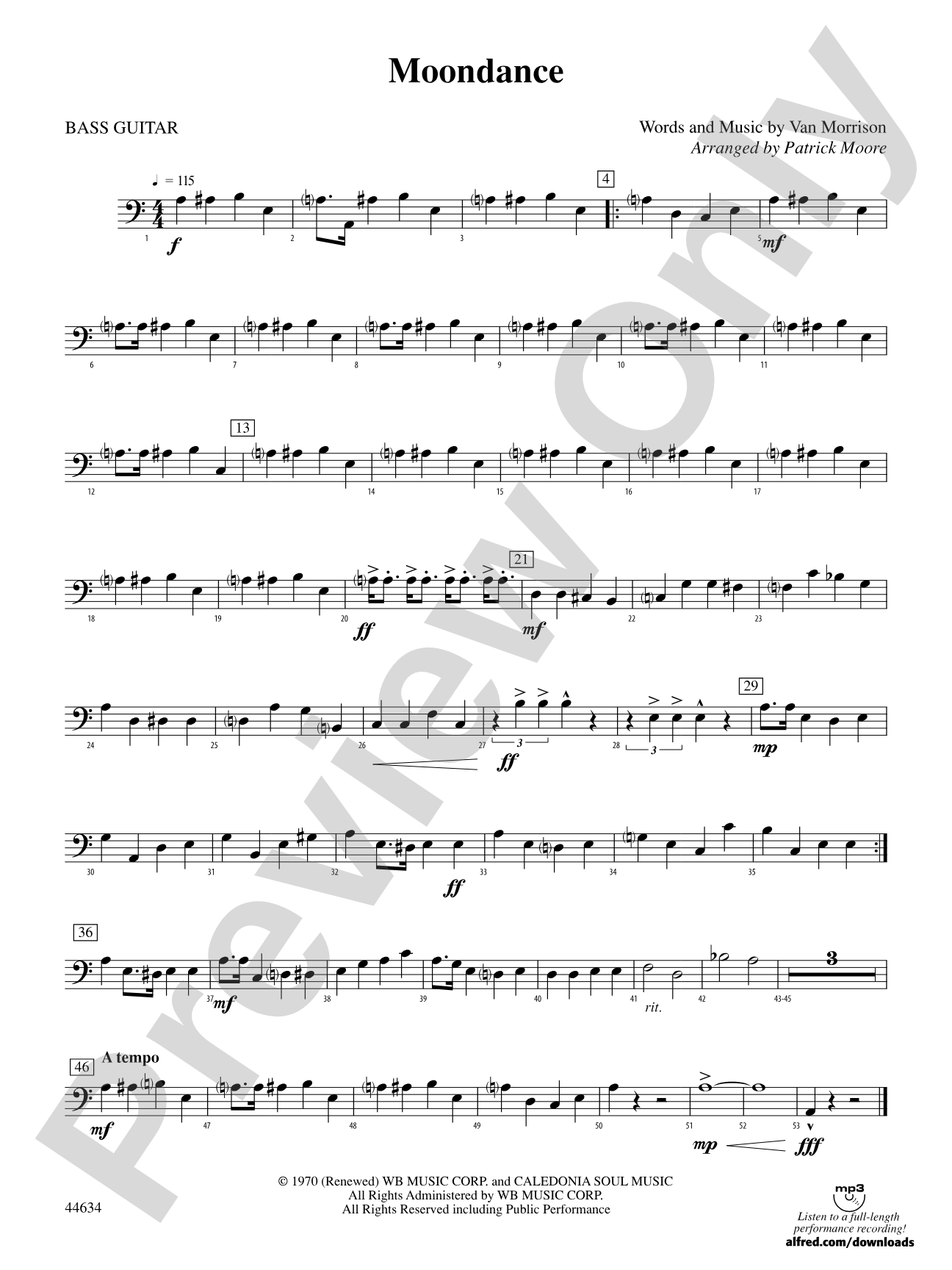 Moondance: String Bass
