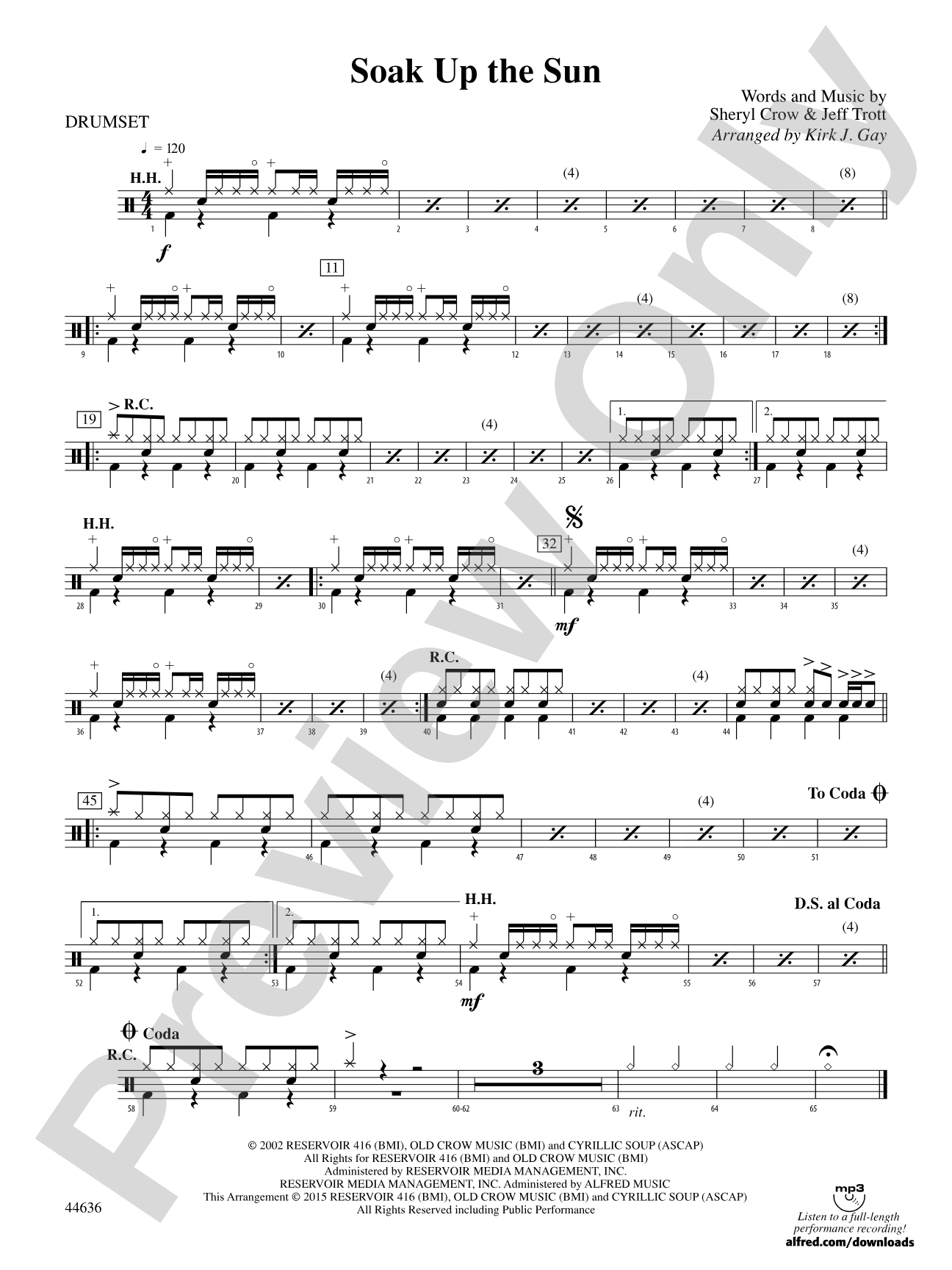 Soak Up the Sun: Drums