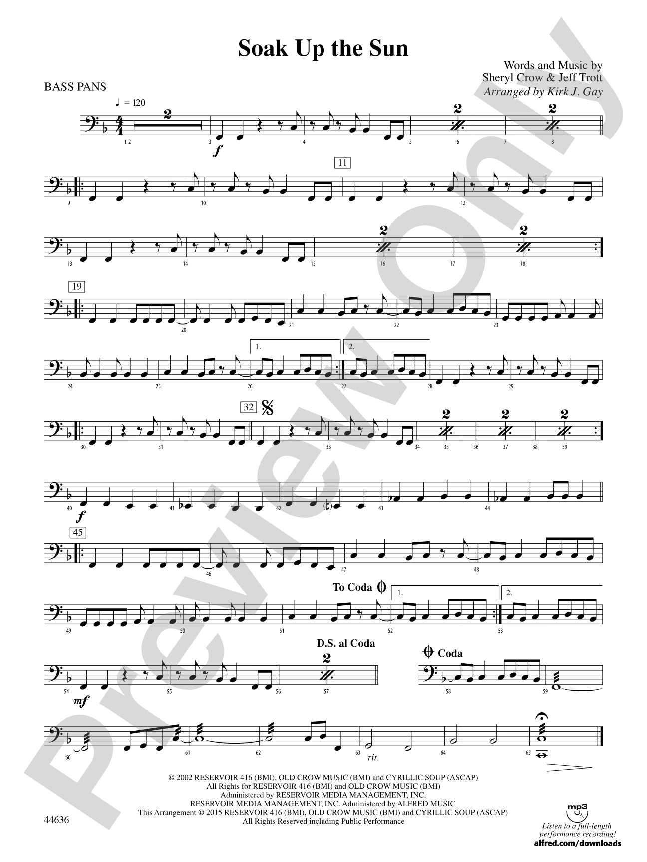 Soak Up the Sun: 4th Percussion