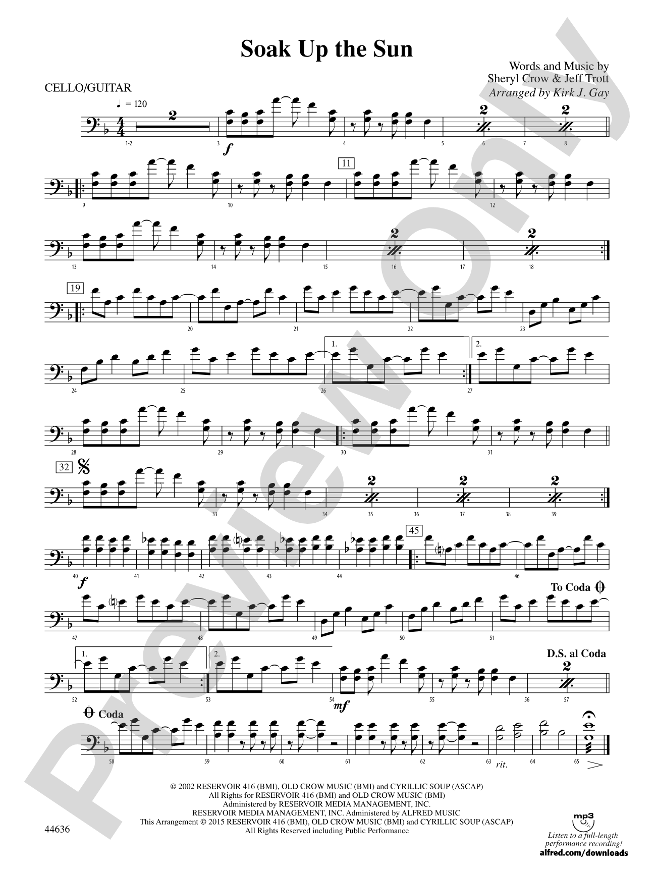 Soak Up the Sun: Cello
