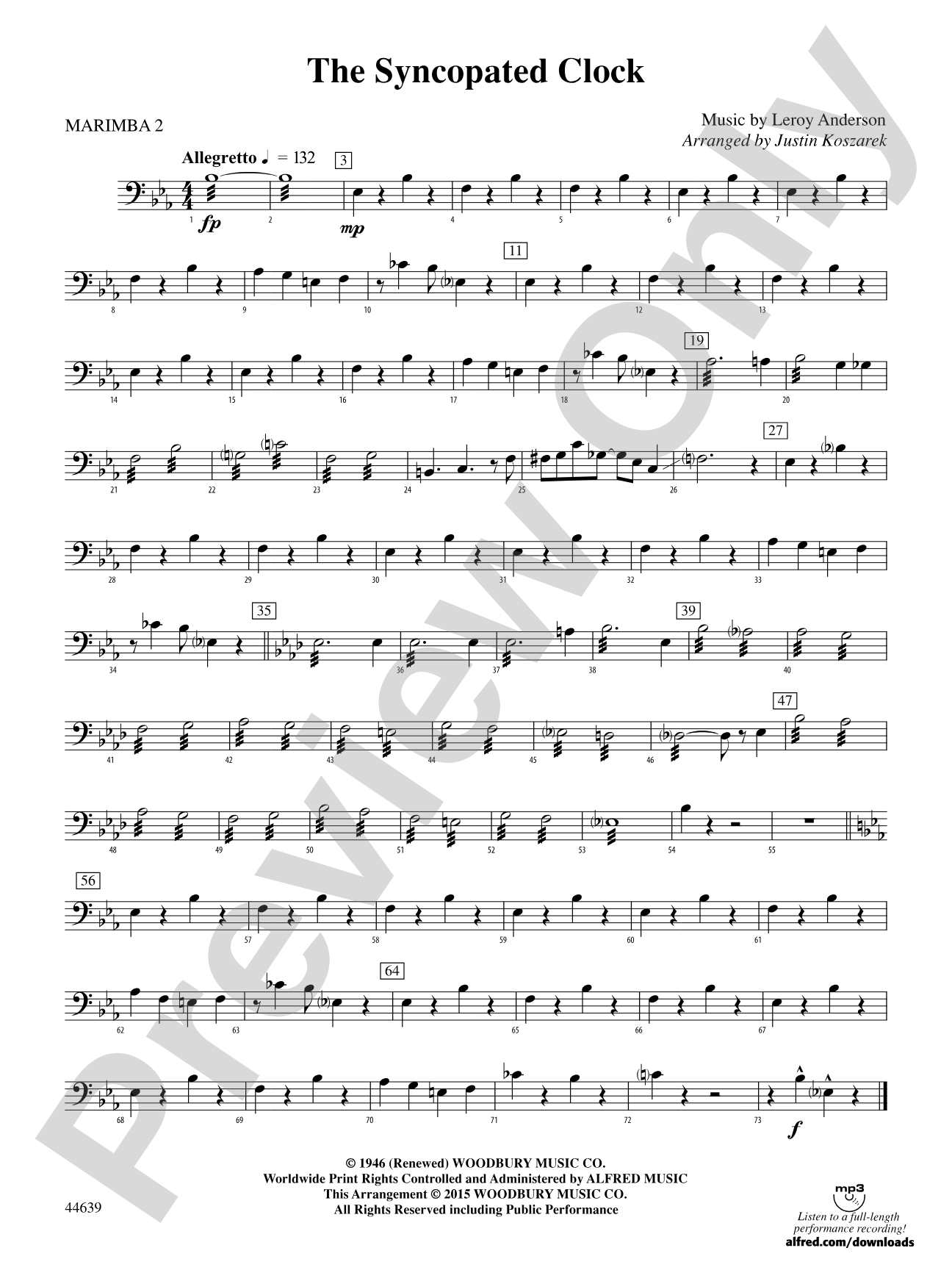 The Syncopated Clock: 2nd Mallet Percussion