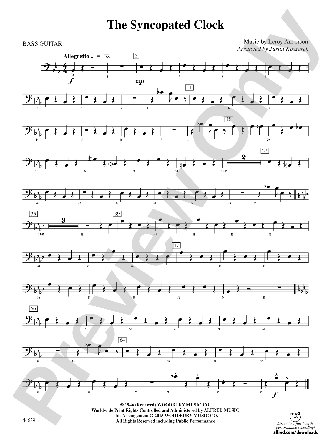 The Syncopated Clock: String Bass