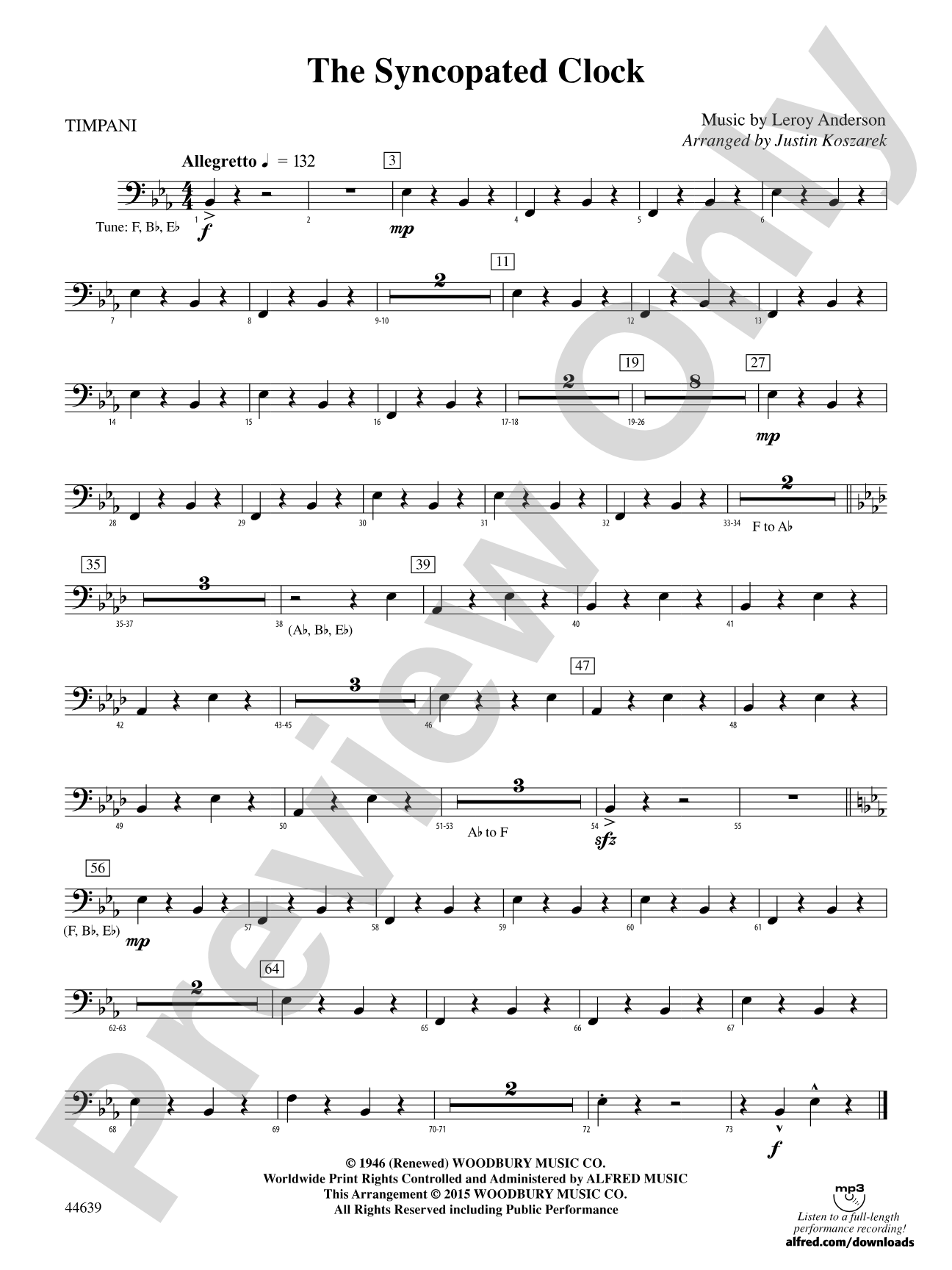The Syncopated Clock: Timpani