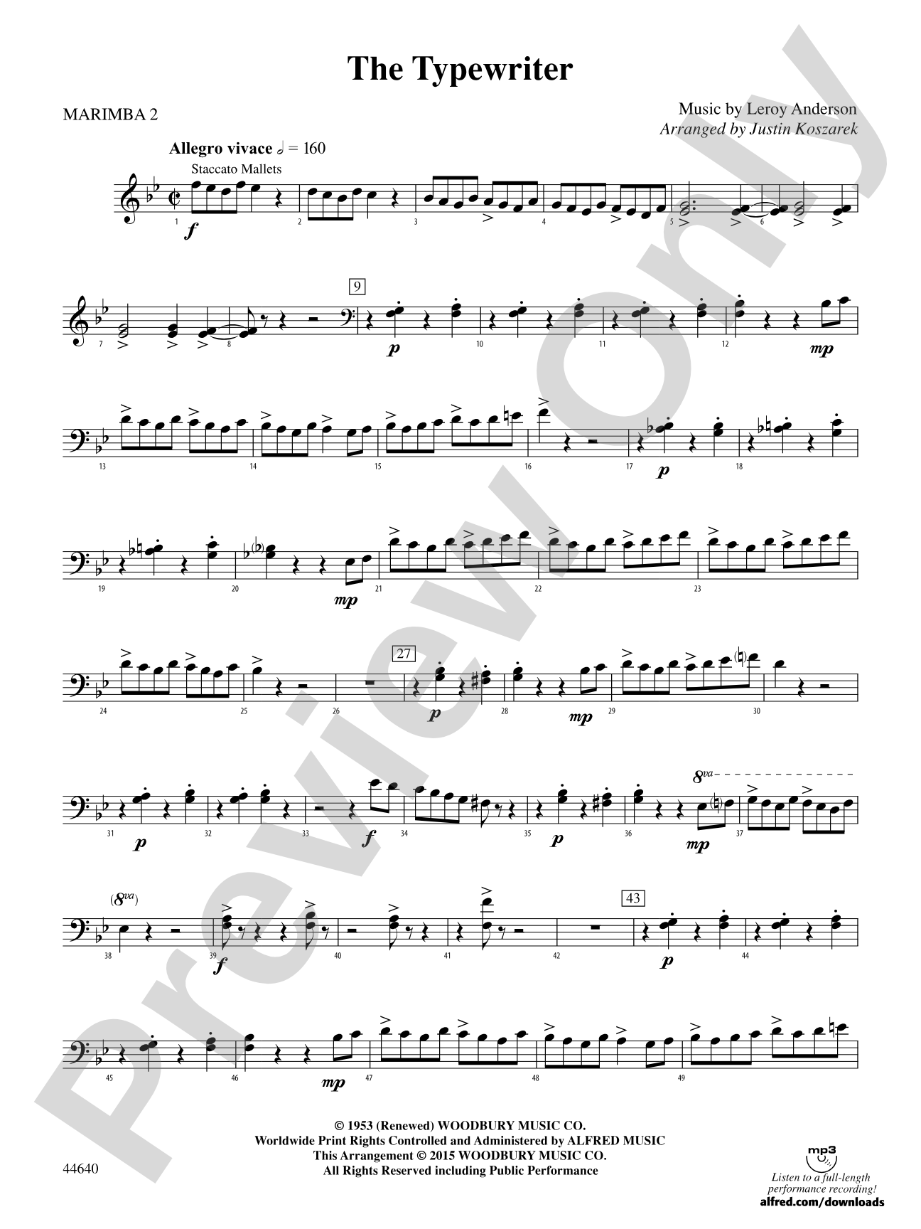 The Typewriter: 2nd Mallet Percussion