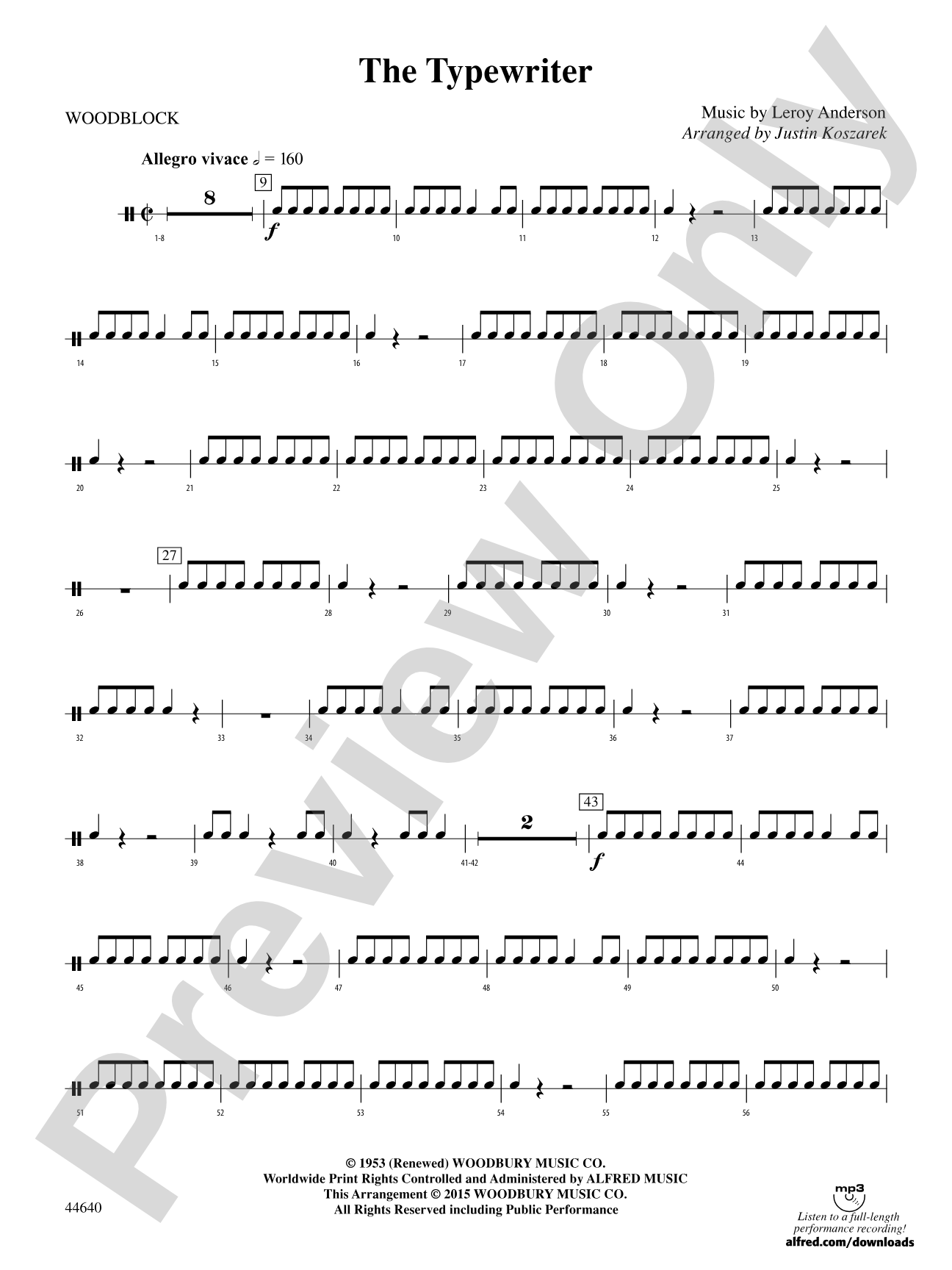 The Typewriter: 3rd Percussion