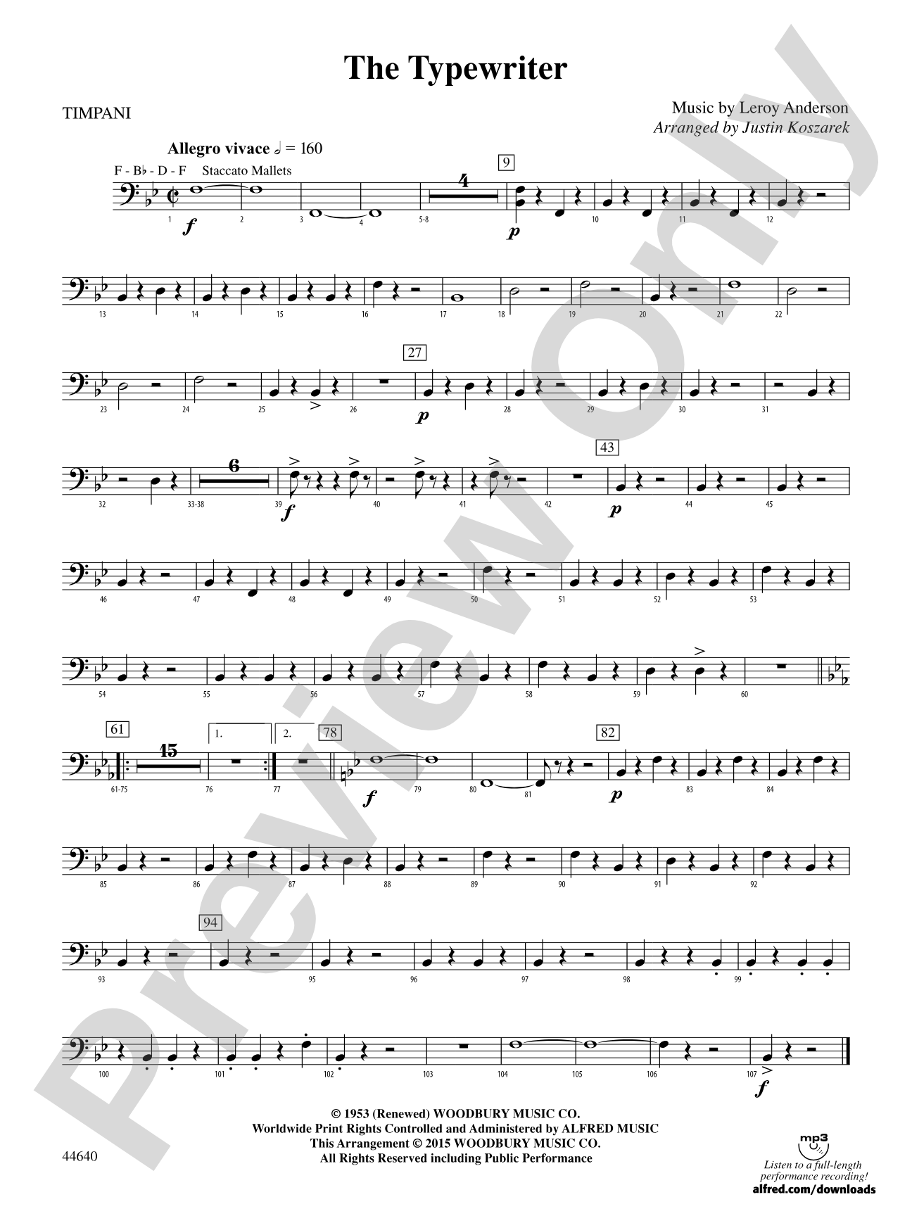 The Typewriter: Timpani