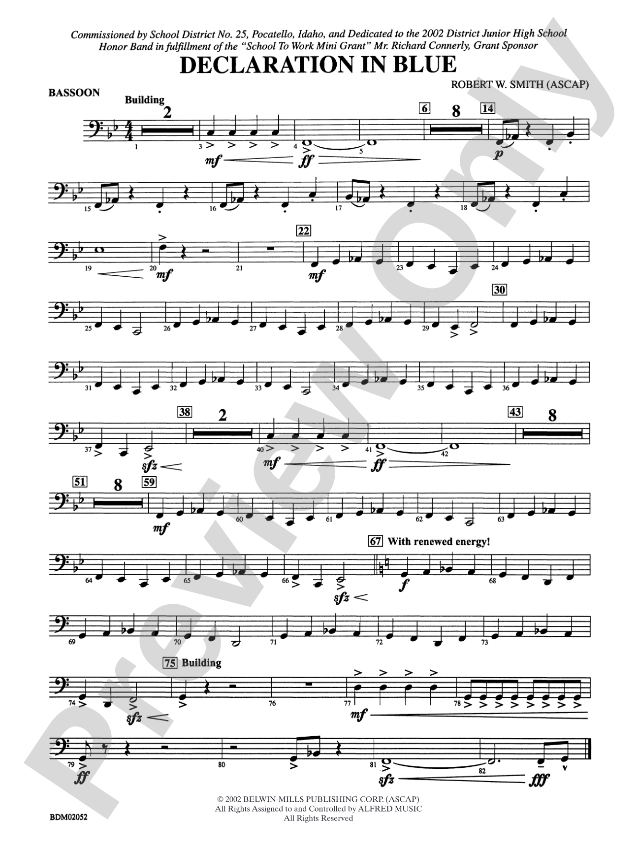 Declaration in Blue: Bassoon