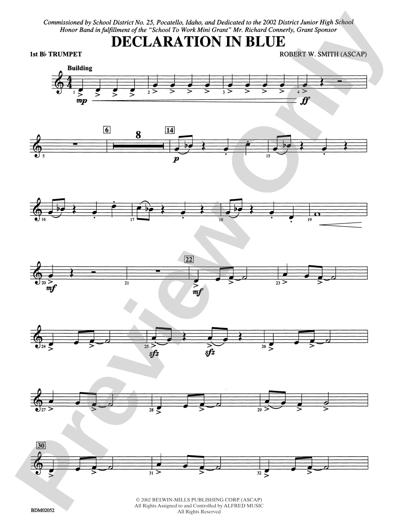 Declaration in Blue: 1st B-flat Trumpet