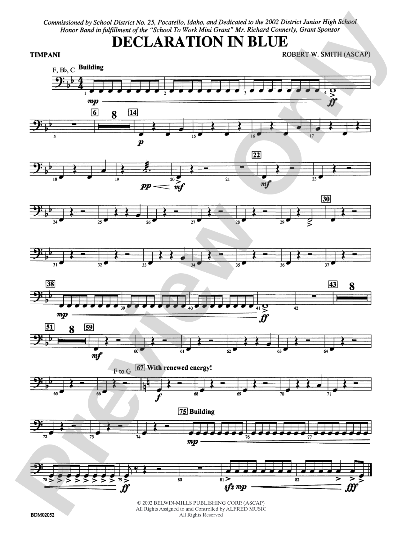 Declaration in Blue: Timpani