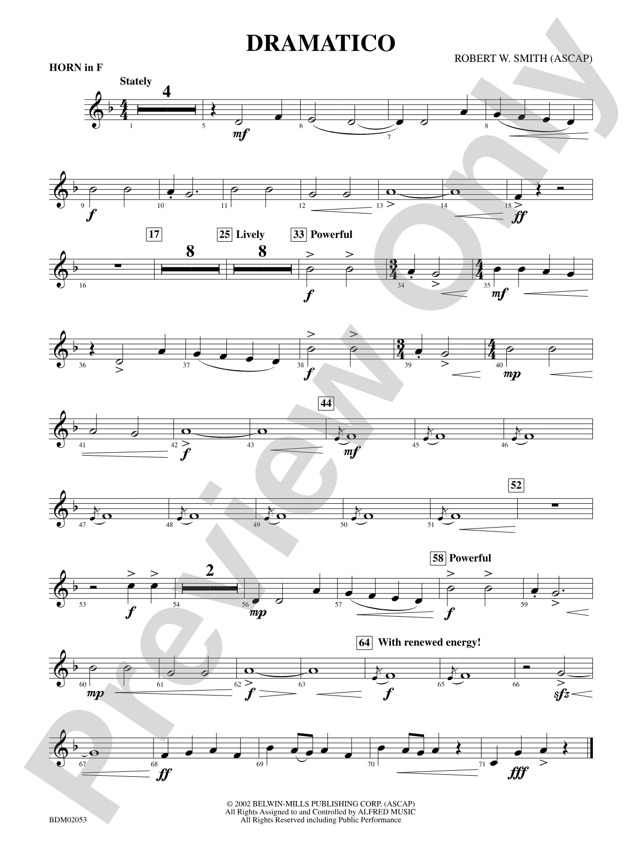 Dramatico: 1st F Horn