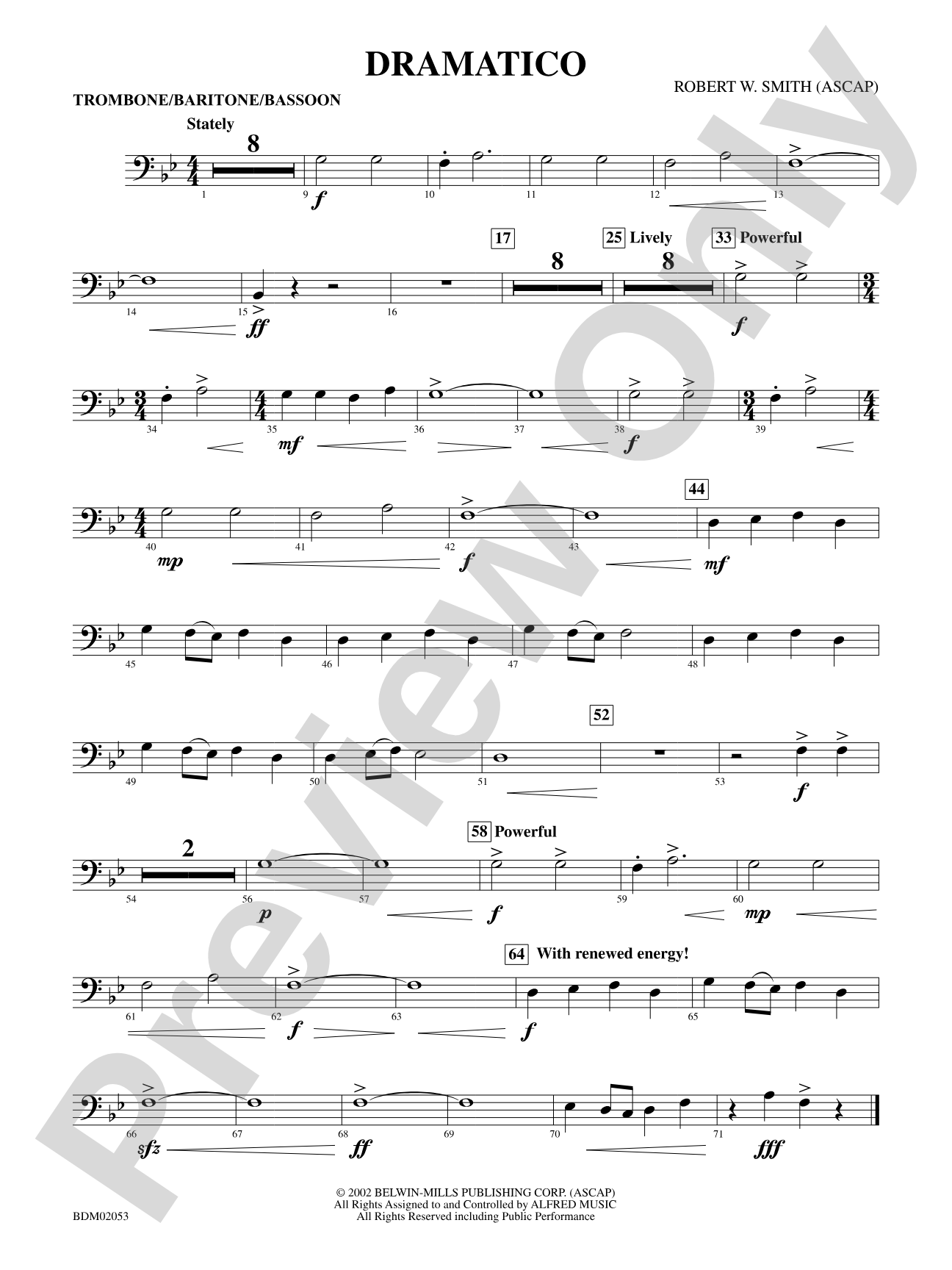 Dramatico: 1st Trombone