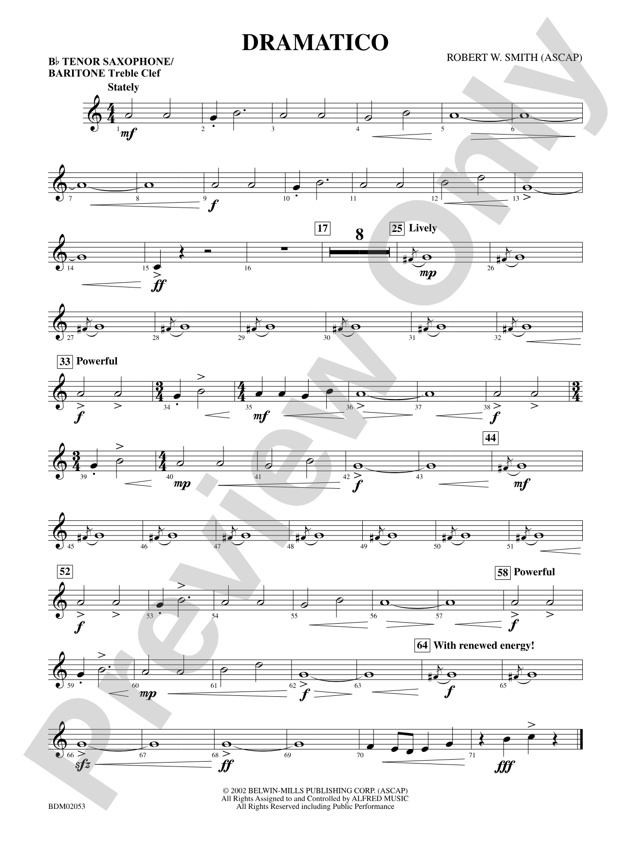 Dramatico: B-flat Tenor Saxophone