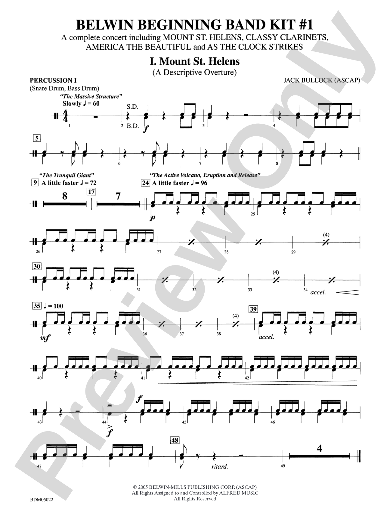 Belwin Beginning Band Kit #1: 1st Percussion