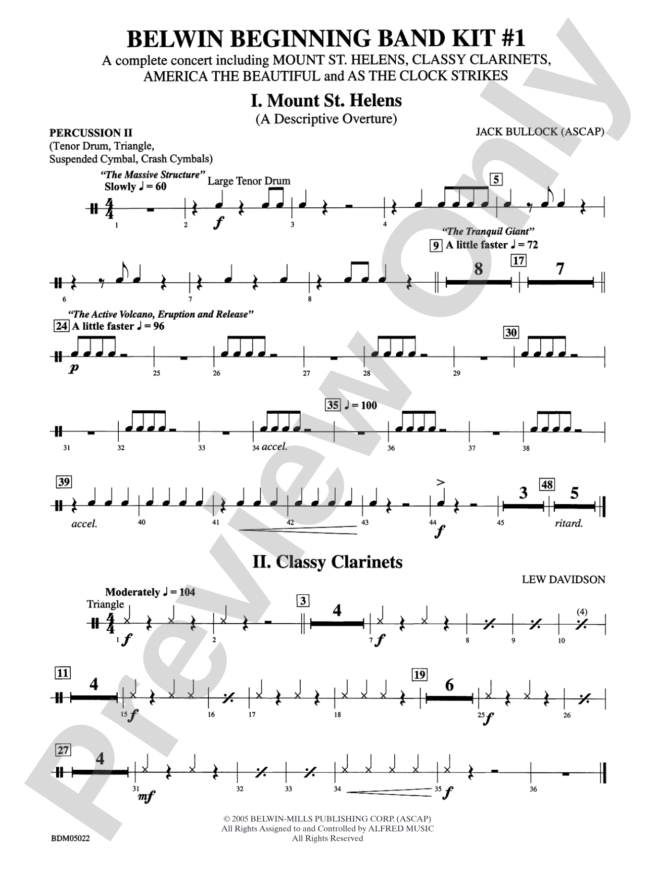 Belwin Beginning Band Kit #1: 2nd Percussion