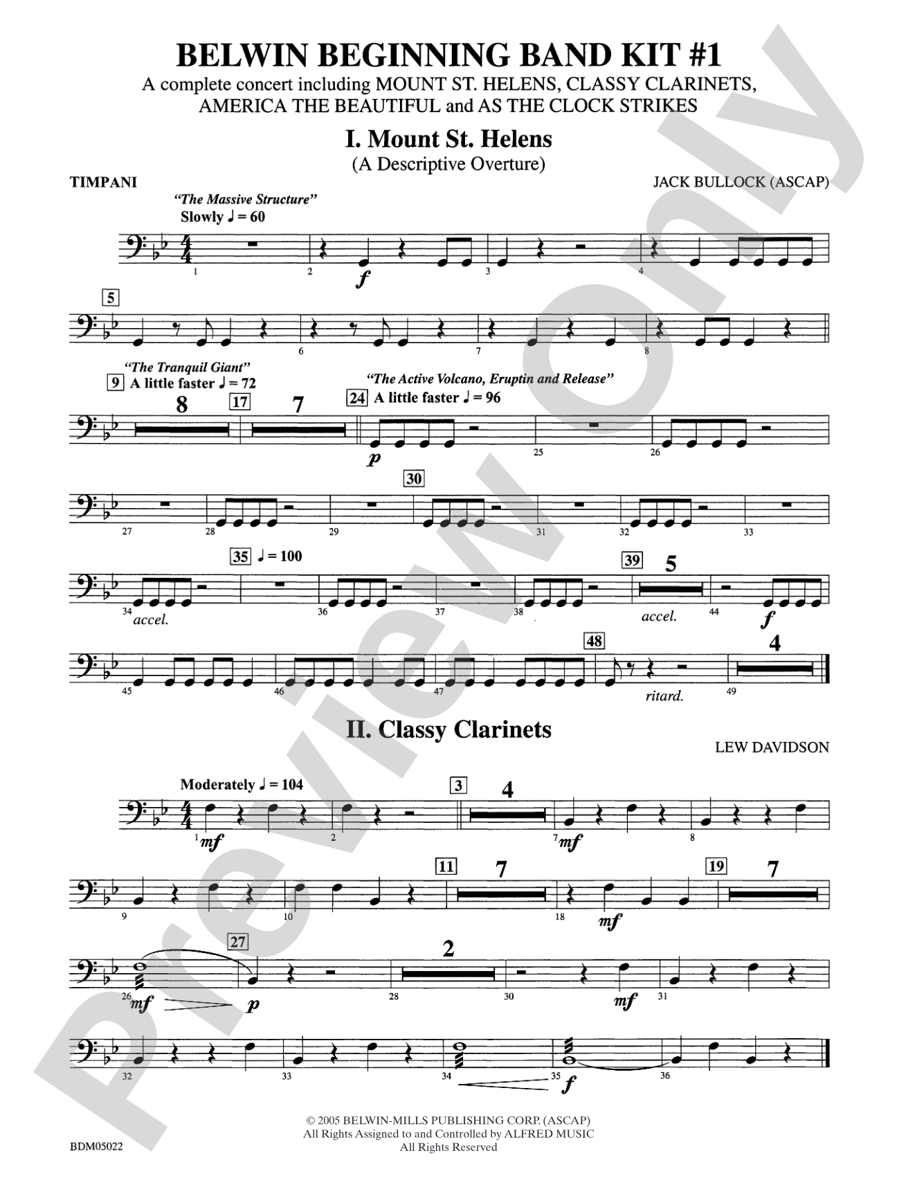 Belwin Beginning Band Kit #1: Timpani