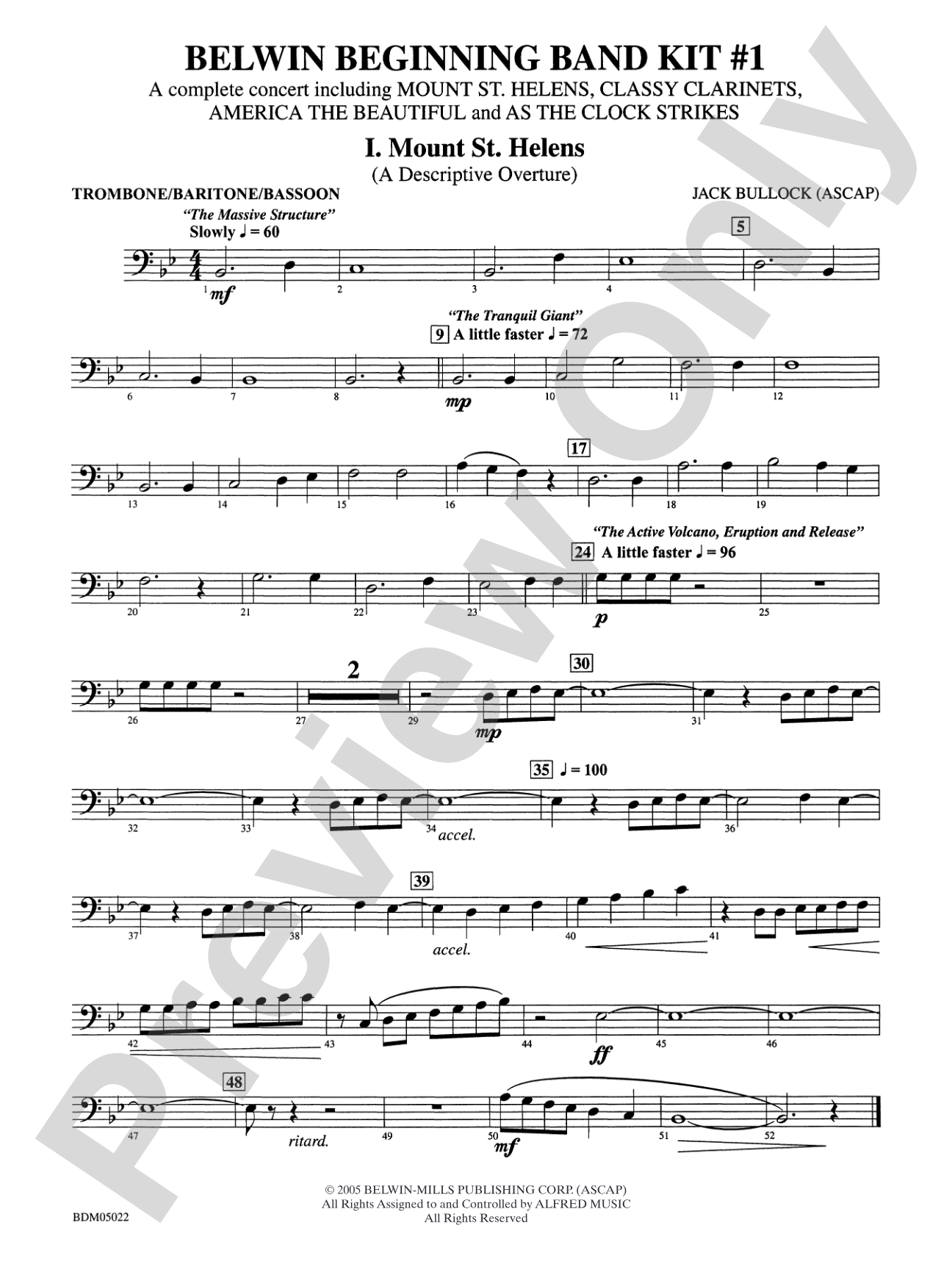 Belwin Beginning Band Kit #1: 1st Trombone