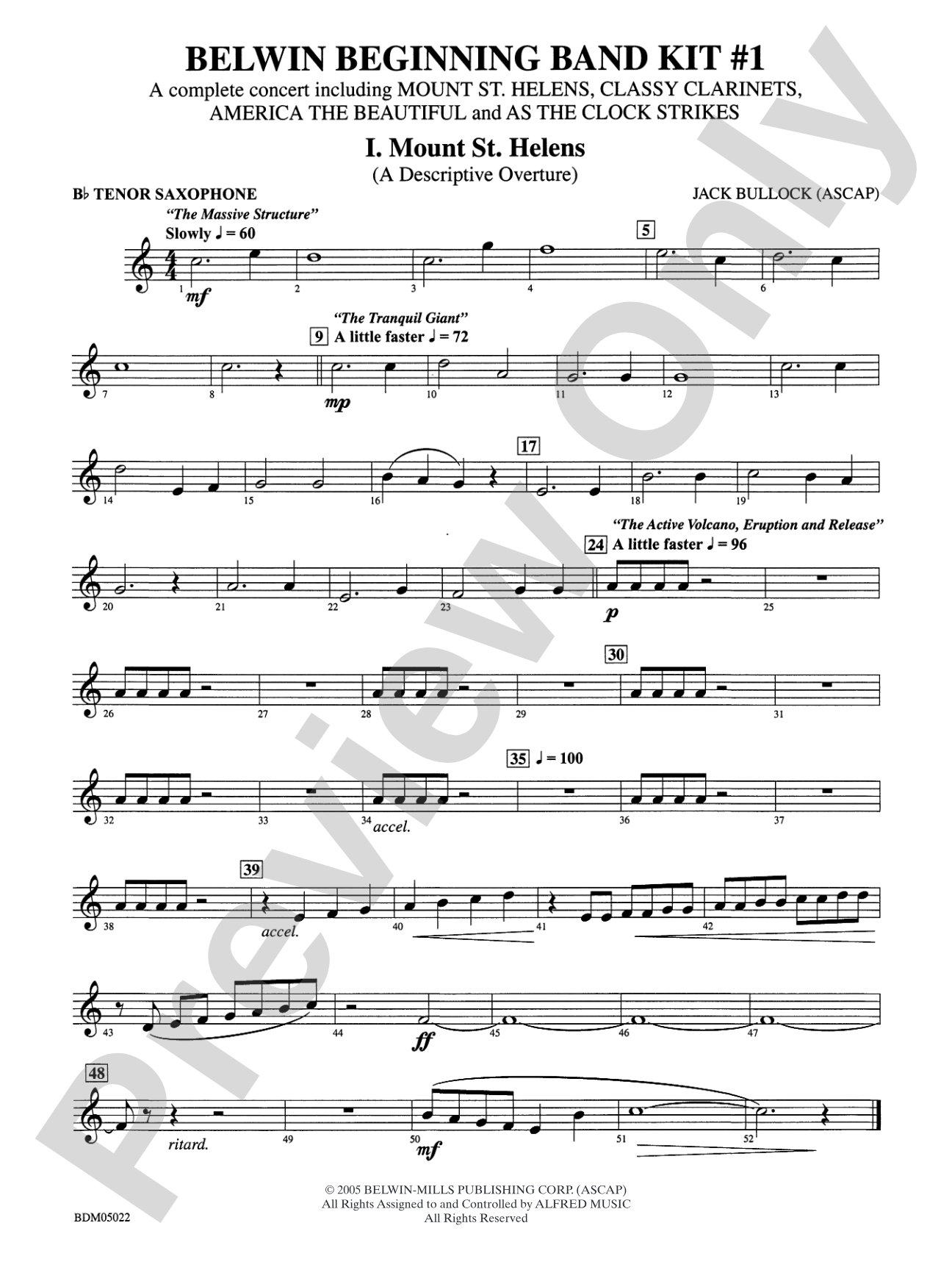 Belwin Beginning Band Kit #1: B-flat Tenor Saxophone