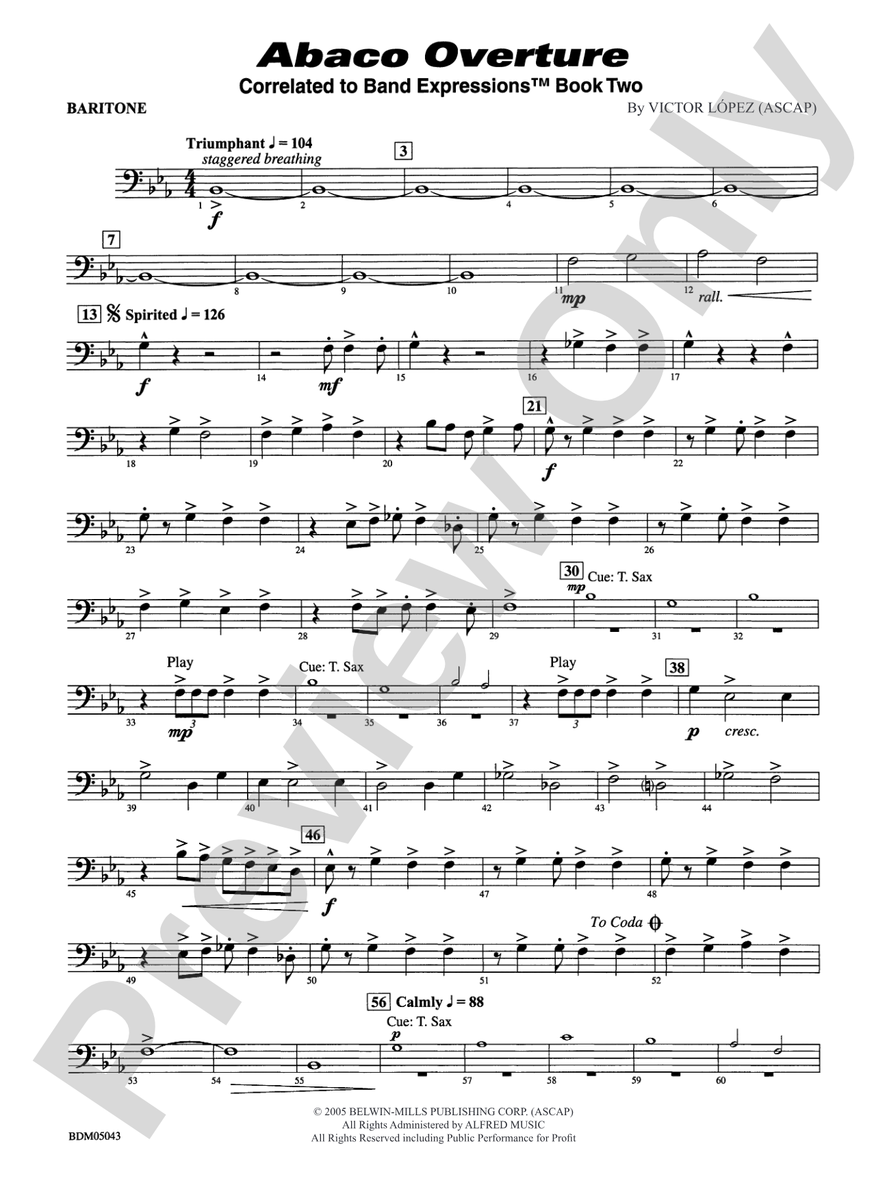 Abaco Overture: Baritone B.C.