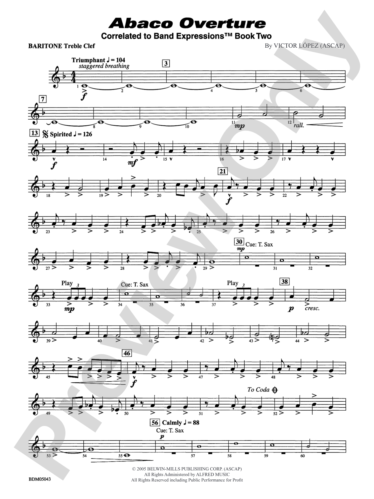 Abaco Overture: Baritone T.C.