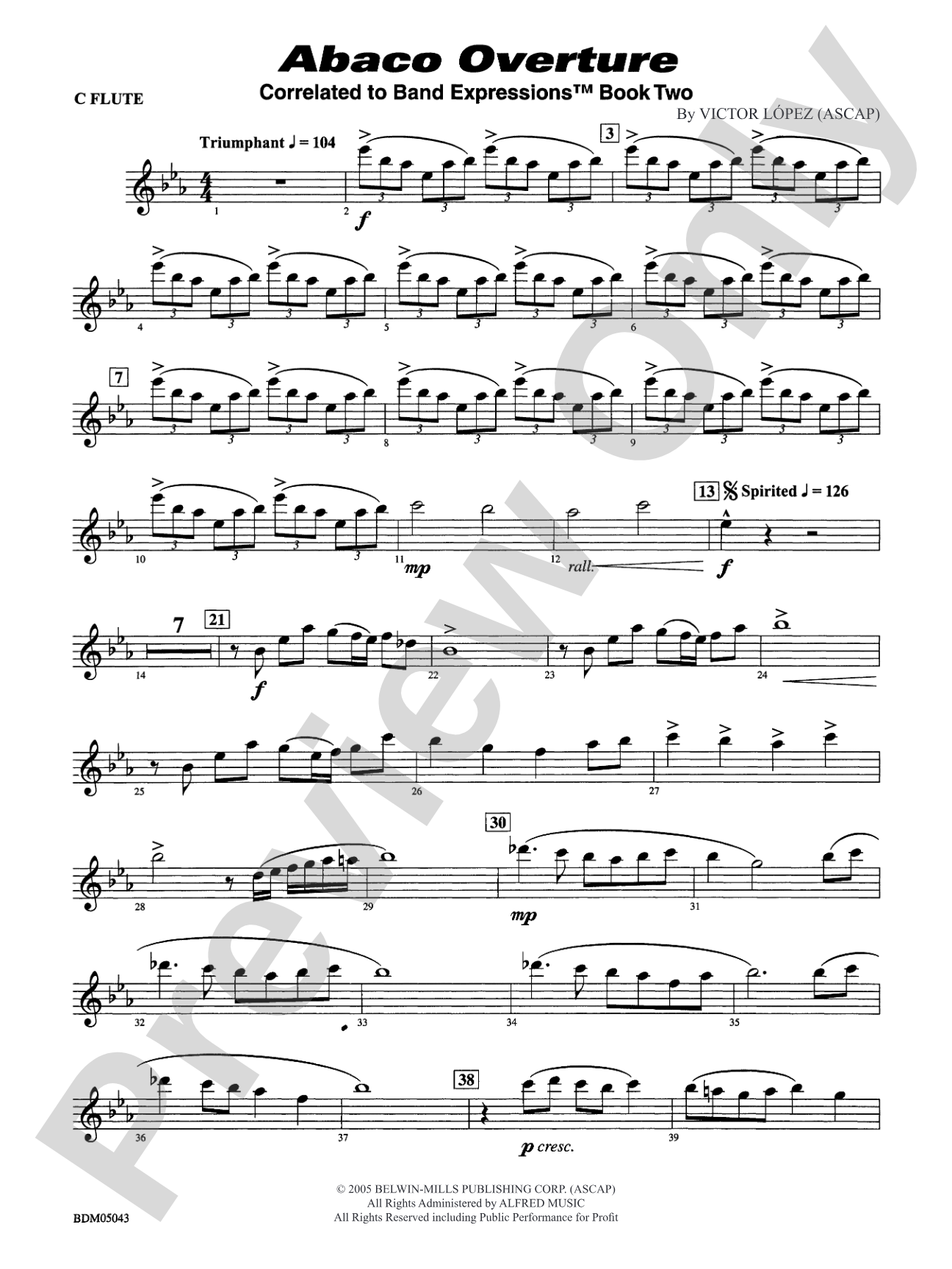 Abaco Overture: Flute