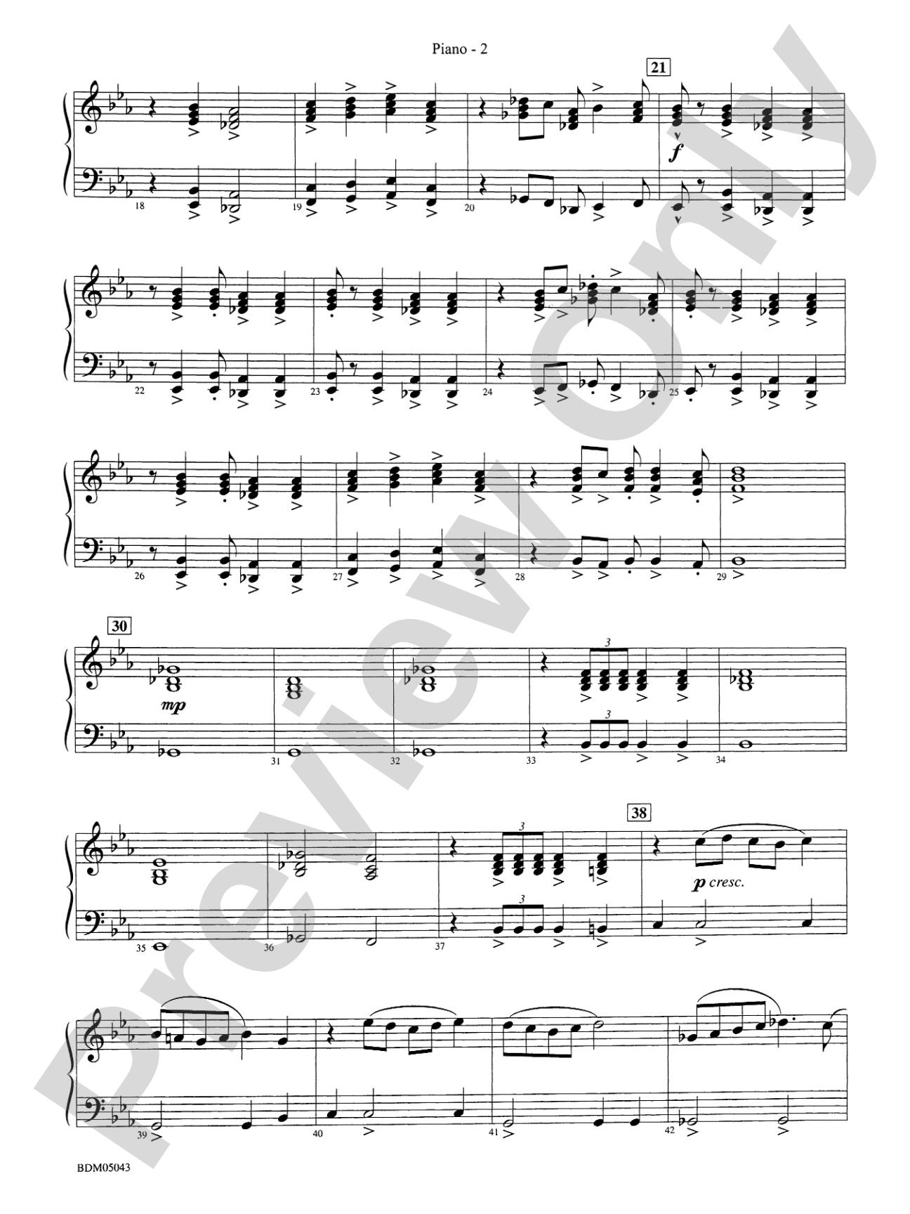 Abaco Overture: Piano Accompaniment