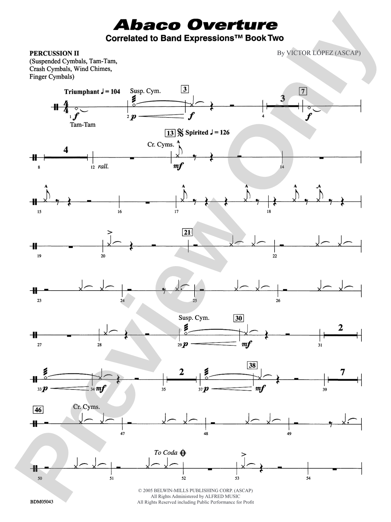 Abaco Overture: 2nd Percussion
