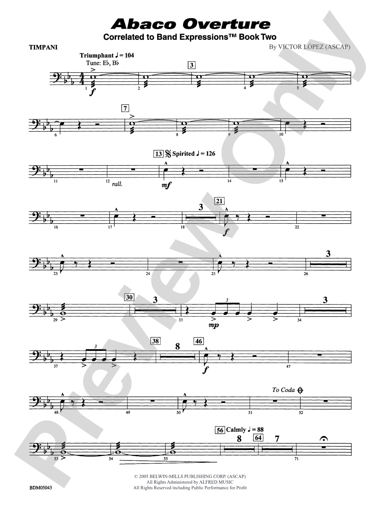 Abaco Overture: Timpani