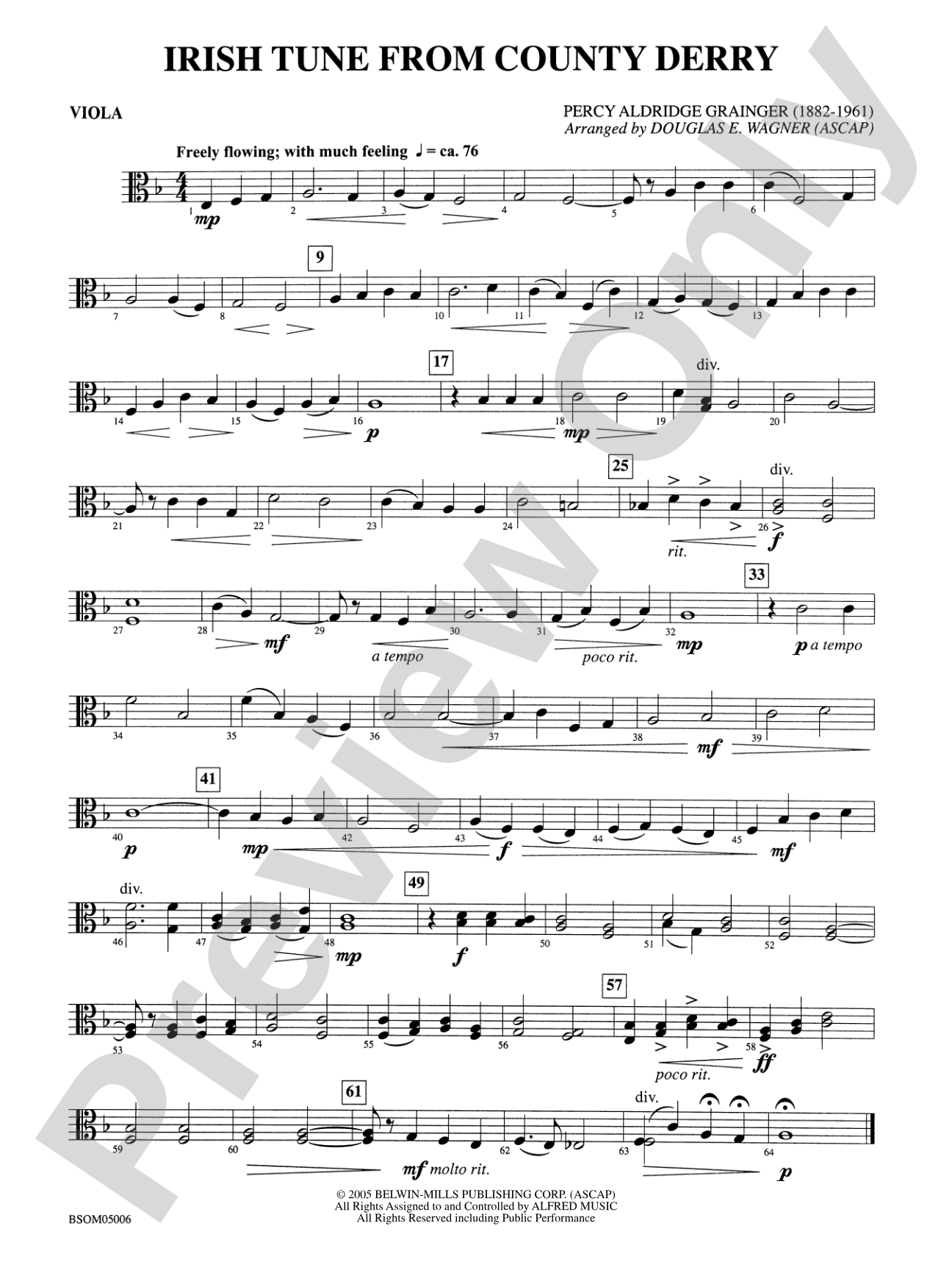 Irish Tune from County Derry: Viola