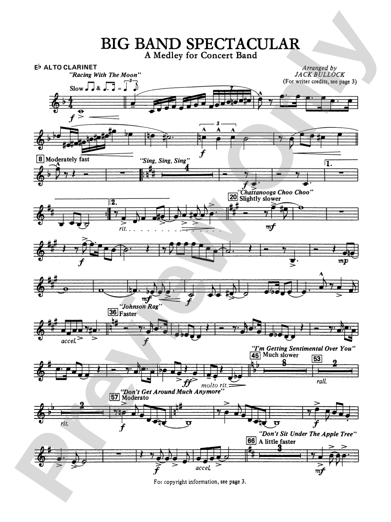 Big Band Spectacular: E-flat Alto Clarinet