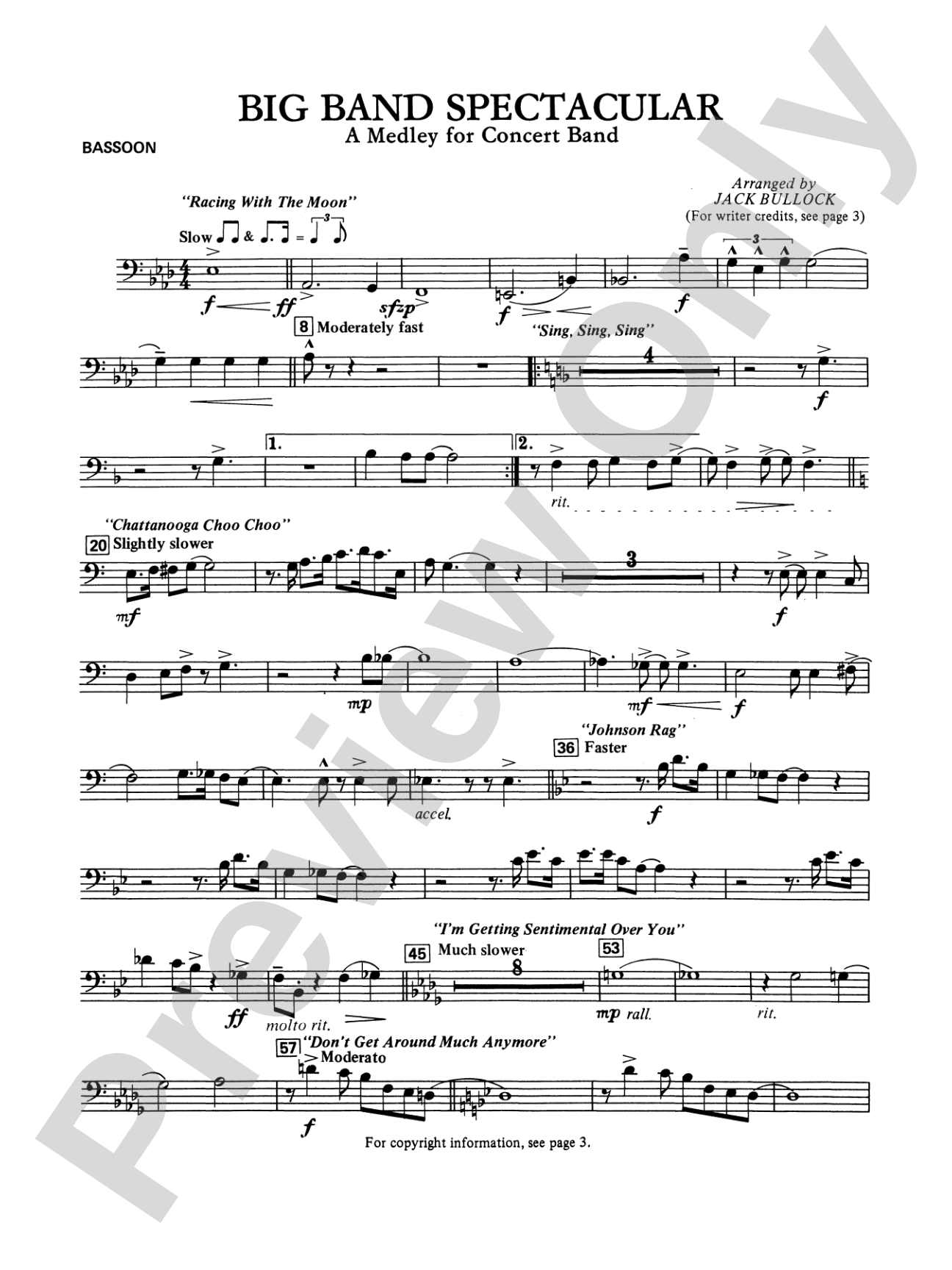 Big Band Spectacular: Bassoon