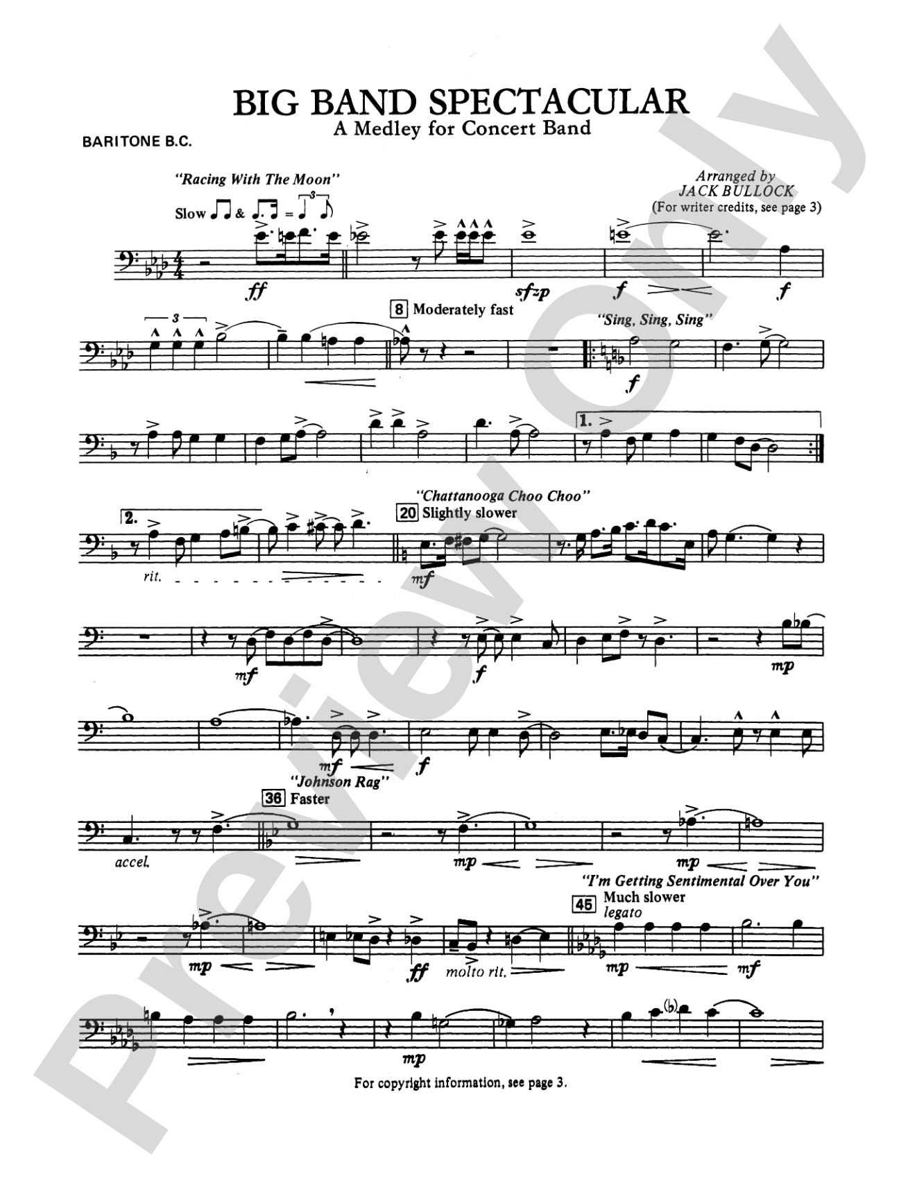 Big Band Spectacular: Baritone B.C.