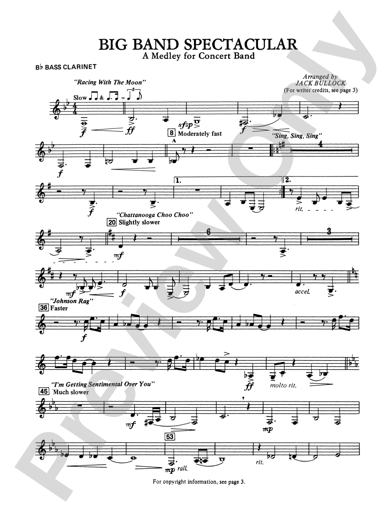 Big Band Spectacular: B-flat Bass Clarinet
