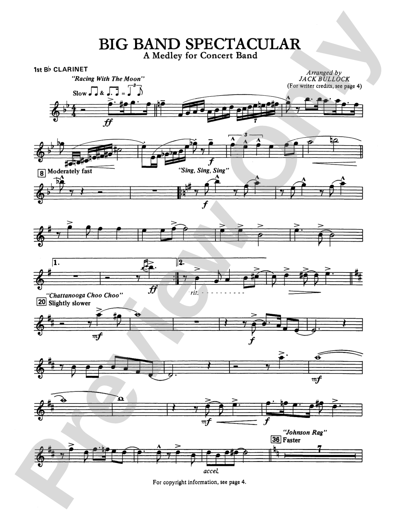 Big Band Spectacular: 1st B-flat Clarinet