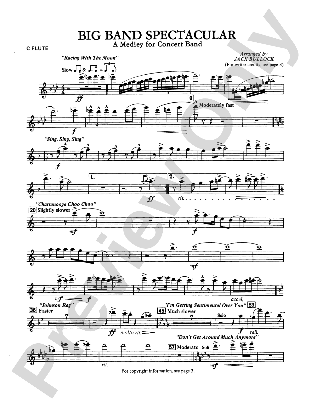 Big Band Spectacular: Flute