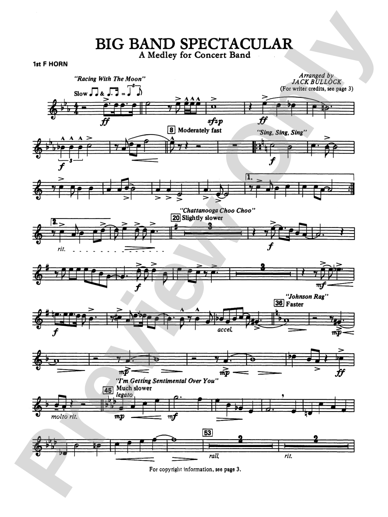 Big Band Spectacular: 1st F Horn