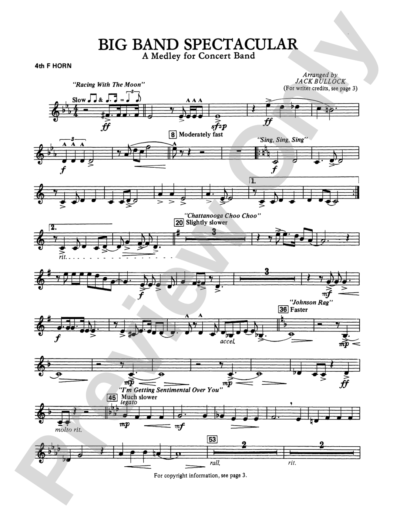 Big Band Spectacular: 4th F Horn